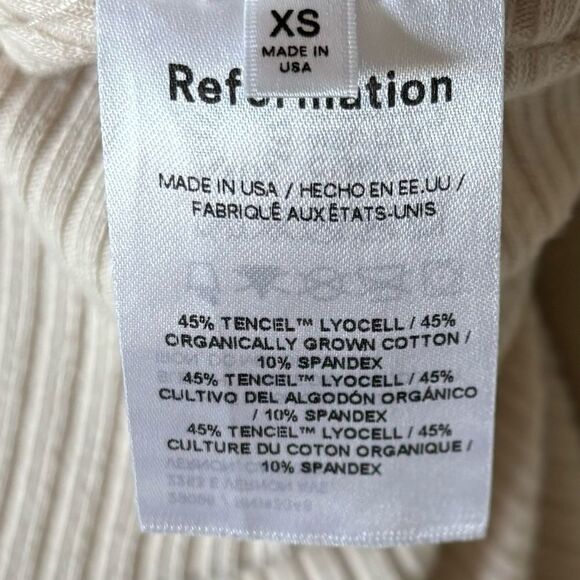 Reformation Leilani Cream Jumpsuit Short Sleeves Size XS - Picture 11 of 11